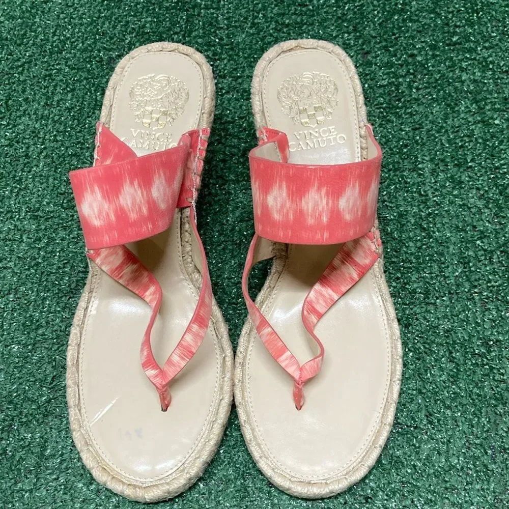 Vince Camuto Lavanda Red Sandal Wedges women’s size 10 (OKPM-07-066)